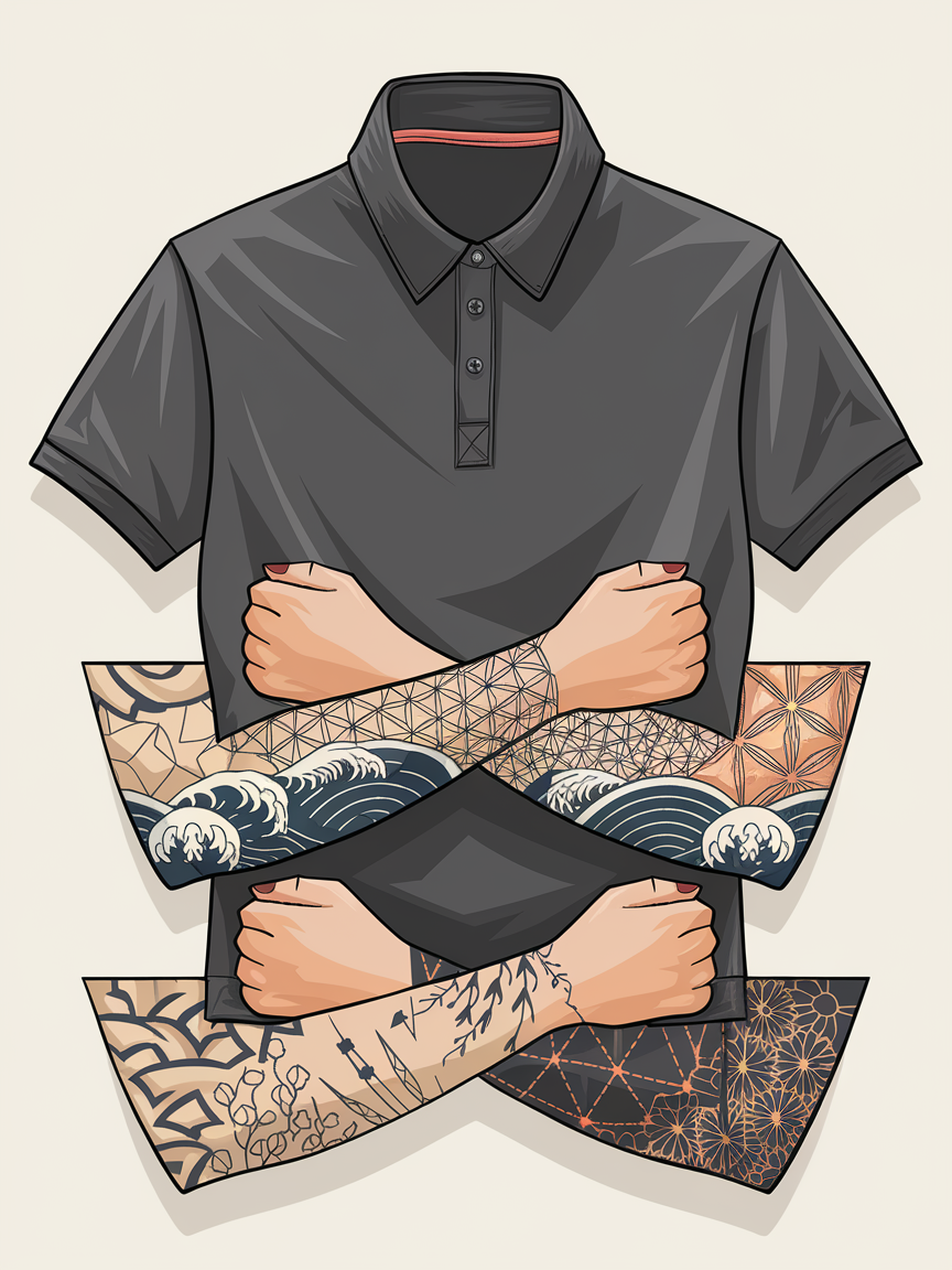 Tatted compression tee