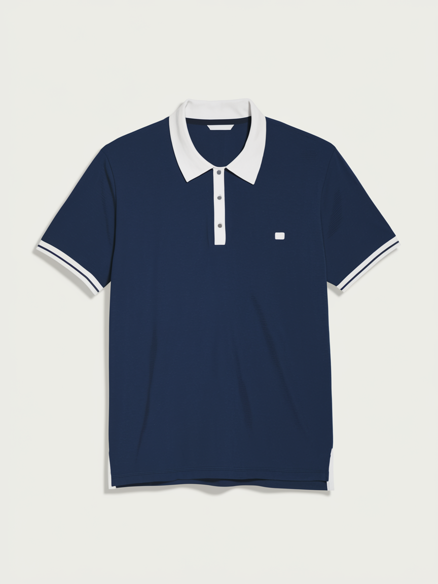 Peculiar compression golf polo in navy